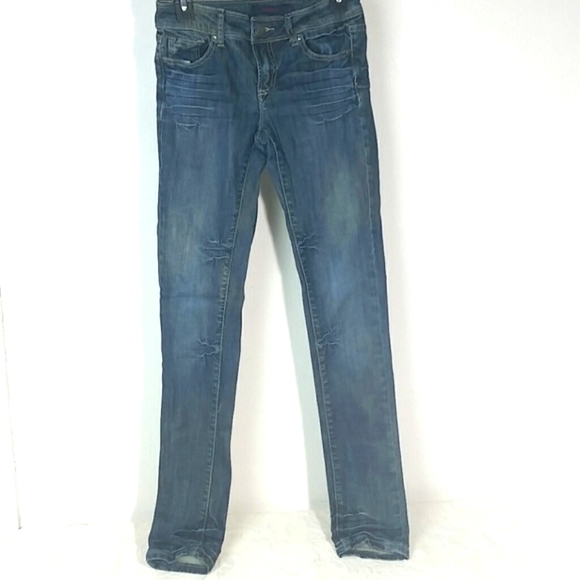 Vi-Gold Denim Blue Jeans Skinny Wash Low Rise Tall Fit 31" inseam Flap Pockets - Picture 1 of 4